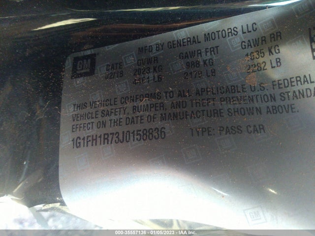Chevrolet CAMARO 2SS 2018 1G1FH1R73J0158836 Image 9