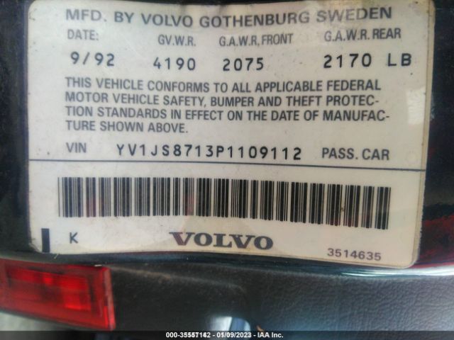 YV1JS8713P1109112 Volvo 940