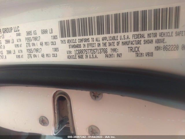 2013 RAM 1500 TRADESMAN VIN: 1C6RR7ST7DS713766