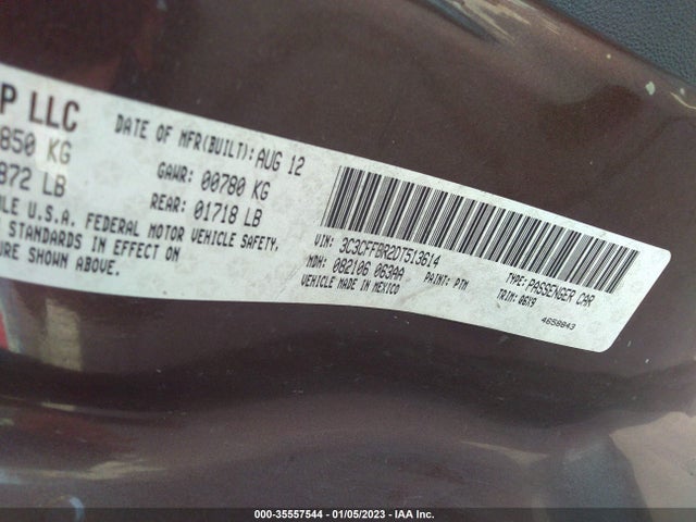 3C3CFFBR2DT513614 Fiat 500