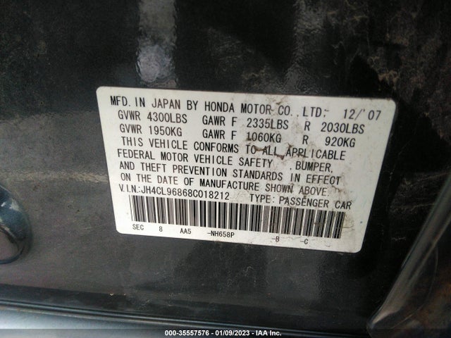 Acura TSX 2008 JH4CL96868C018212 Image 10