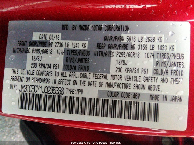 2018 Mazda CX-9, VIN: JM3TCBCY1J0235338