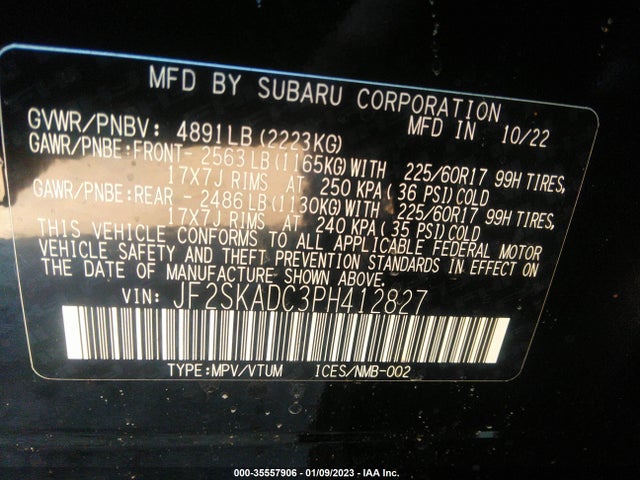 2023 Subaru Forester, VIN: JF2SKADC3PH412827