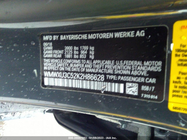 WMWXU3C52K2H86628 Mini Hardtop 4 Door Cooper S