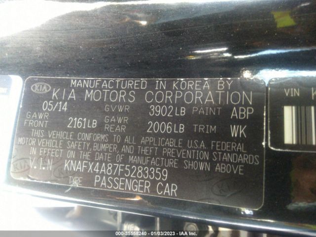 KNAFX4A87F5283359 KIA FORTE EX