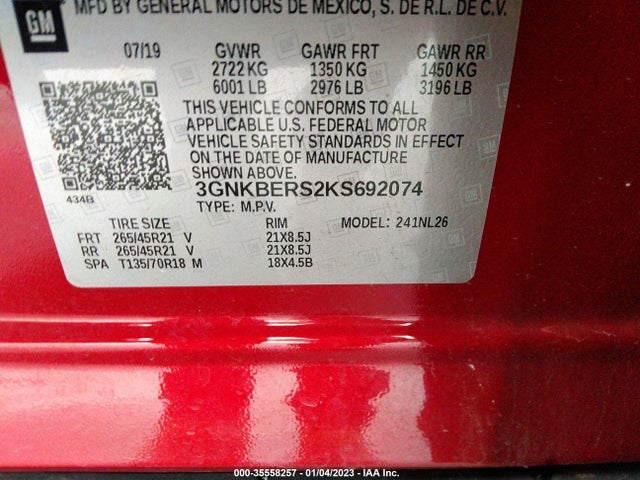 Chevrolet BLAZER RS 2019 3GNKBERS2KS692074 Image 9
