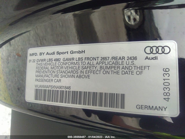 2022 Audi RS 5, VIN: WUANWAF5XNA901846