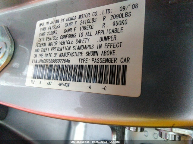 Acura TSX 2009 JH4CU26699C022646 Image 10