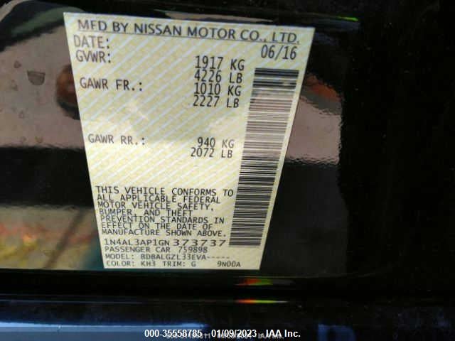 Nissan ALTIMA 2.5 2016 1N4AL3AP1GN373737 Image 9