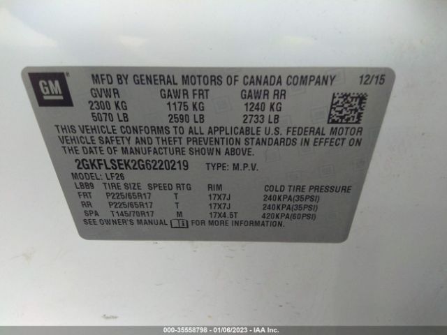 2GKFLSEK2G6220219 GMC Terrain