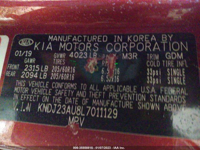 KNDJ23AU8L7011129 KIA SOUL S