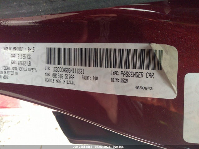 1C3CCCAG9GN111231 Chrysler 200 Limited