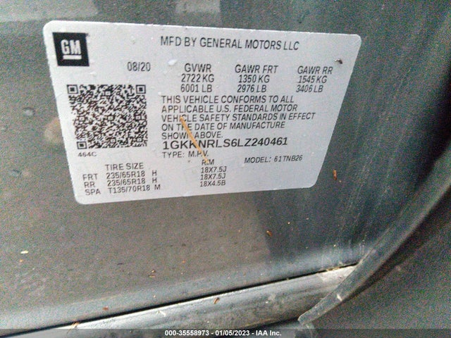 2020 GMC Acadia, VIN: 1GKKNRLS6LZ240461