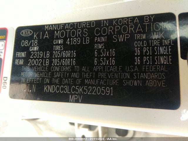 2019 Kia Niro, VIN: KNDCC3LC5K5220591