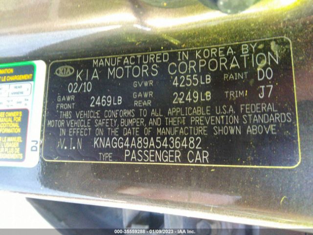 KNAGG4A89A5436482 KIA Optima Lx