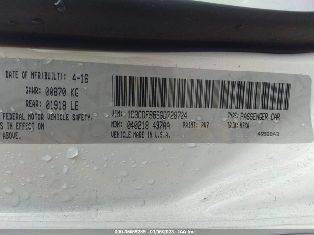 Dodge DART SXT 2016 1C3CDFBB6GD728724 Image 9