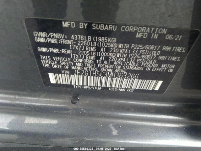 JF2GTHSC3MH363266 Subaru Crosstrek Sport