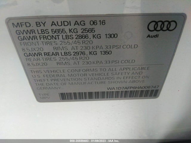 Audi Q5 Premium Plus 2017 WA1D7AFP6HA006747 Image 9