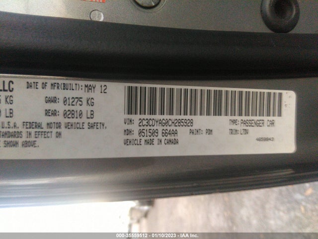 Dodge Challenger Sxt 2012 2C3CDYAG0CH285928 Image 9