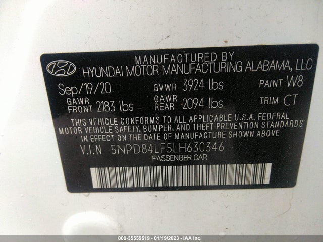 Hyundai ELANTRA SEL 2020 5NPD84LF5LH630346 Image 10