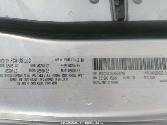 2C3CDXCT5KH554248 Dodge CHARGER R/T