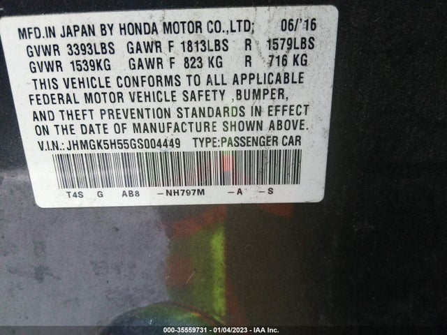 Honda FIT LX 2016 JHMGK5H55GS004449 Image 10