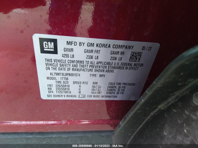 Chevrolet Trailblazer Rs 2023 KL79MTSL8PB001574 Image 10