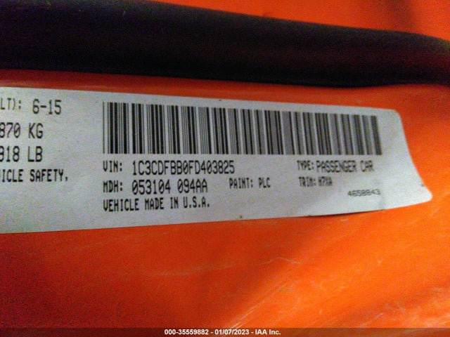 Dodge DART SXT 2015 1C3CDFBB0FD403825 Image 9