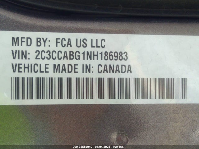 2022 Chrysler 300, VIN: 2C3CCABG1NH186983