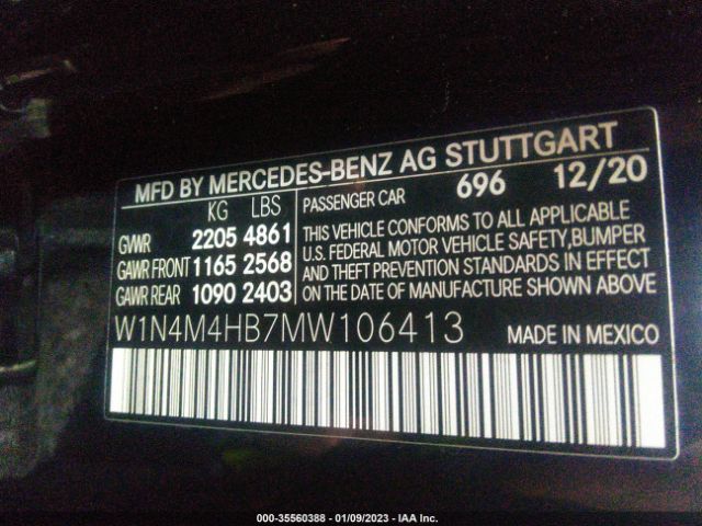W1N4M4HB7MW106413 Mercedes-Benz GLB