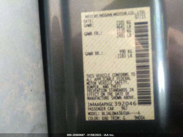 1N4AA6APXGC392046 Nissan Maxima 3.5 S