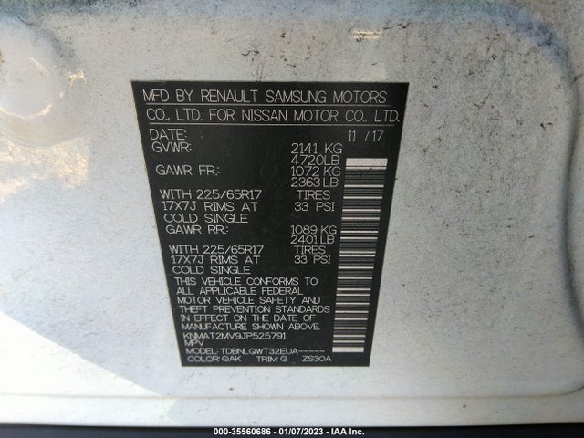Nissan ROGUE SV 2018 KNMAT2MV9JP525791 Image 10