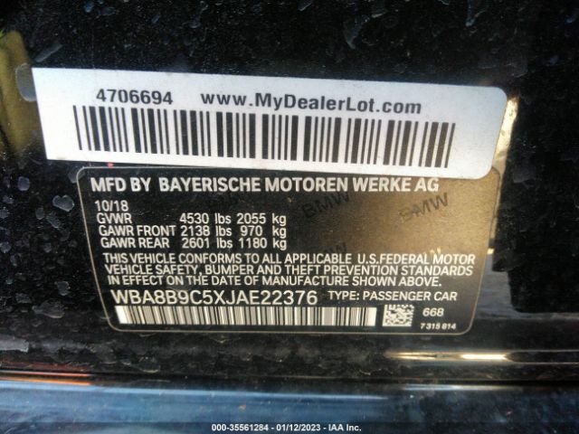 WBA8B9C5XJAE22376 BMW 3 Series 330i