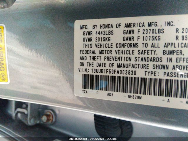 19UUB1F59FA003830 Acura TLX TECH