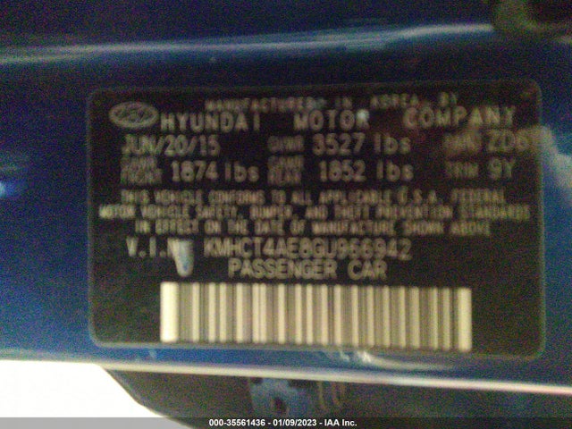 Hyundai ACCENT SE 2016 KMHCT4AE8GU966942 Image 10