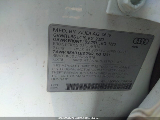 WA1AECF30K1078360 Audi Q3 PREMIUM