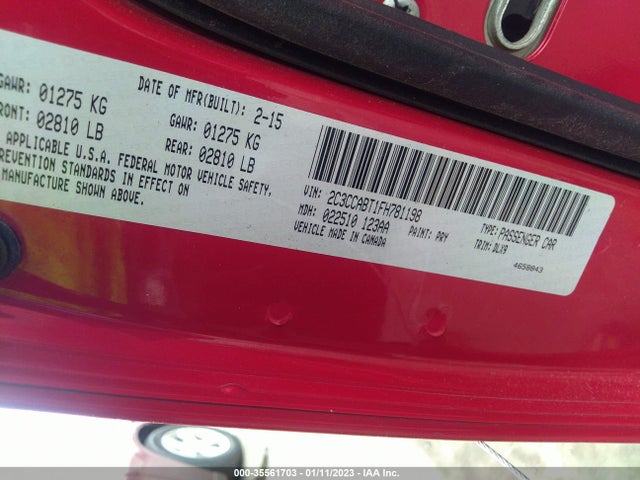 Chrysler 300 300s 2015 2C3CCABT1FH781198 Image 9