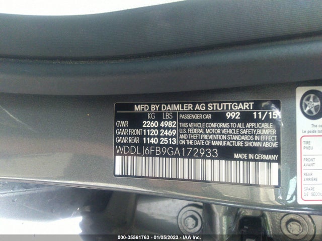 2016 Mercedes-Benz CLS-Class, VIN: WDDLJ6FB9GA172933