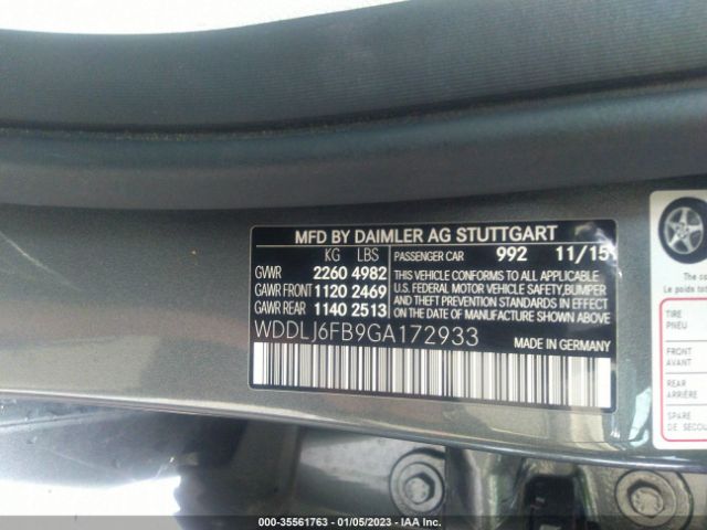 WDDLJ6FB9GA172933 Mercedes-Benz Cls Cls 400