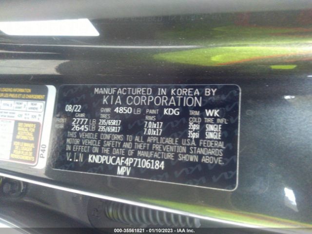 KNDPUCAF4P7106184 KIA Sportage Lx