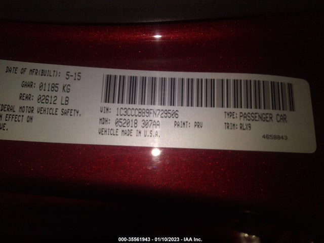 Chrysler 200 S 2015 1C3CCCBB9FN729506 Image 9
