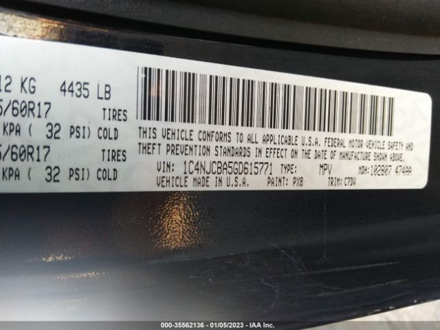1C4NJCBA5GD615771 Jeep Compass Sport