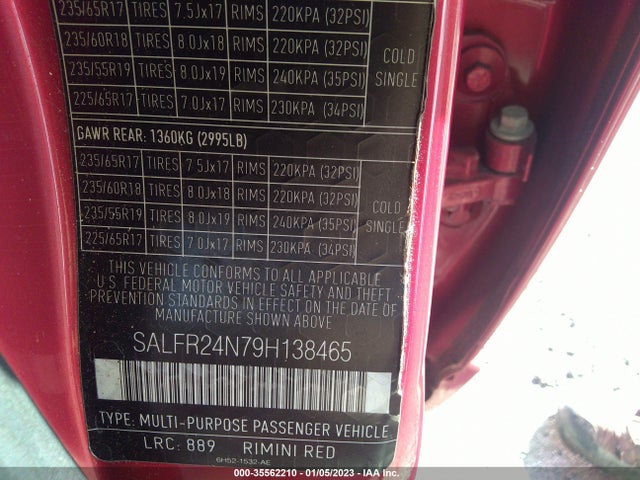 Land Rover LR2 2009 SALFR24N79H138465 Image 9