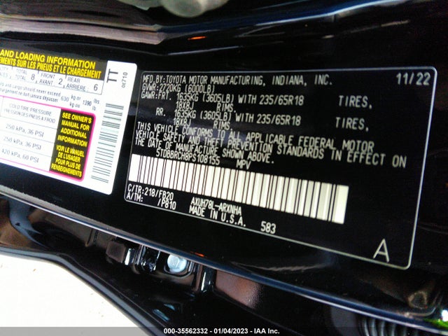 2023 Toyota Highlander, VIN: 5TDBBRCH8PS108155