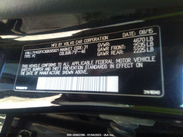 2016 Volvo S60, VIN: LYV402FK3GB095821