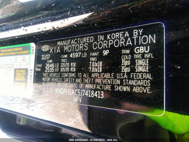 KNDPN3AC5J7418413 KIA Sportage Ex