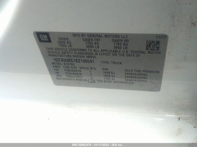 1GTV2UEC1EZ195541 GMC Sierra 1500 Sle