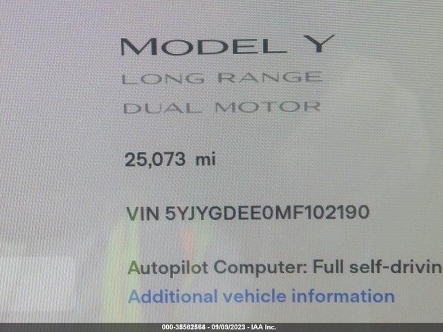 Tesla Model Y 2021 5YJYGDEE0MF102190 Image 7