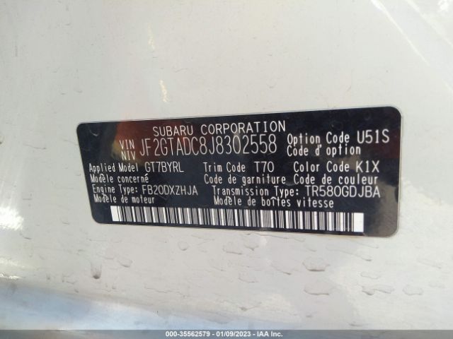 JF2GTADC8J8302558 Subaru Crosstrek Premium