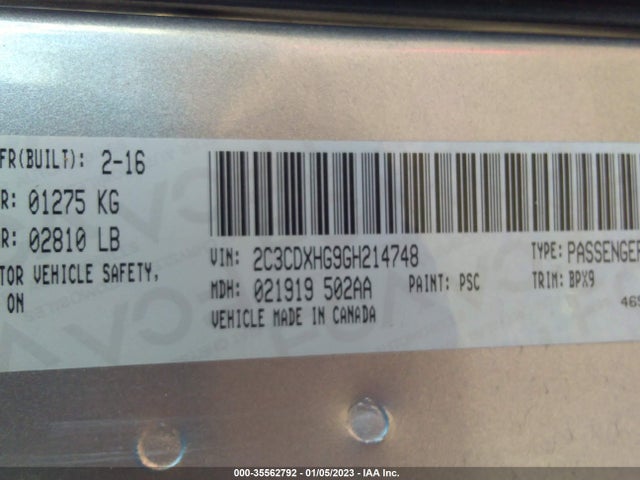 Dodge Charger Sxt 2016 2C3CDXHG9GH214748 Image 9